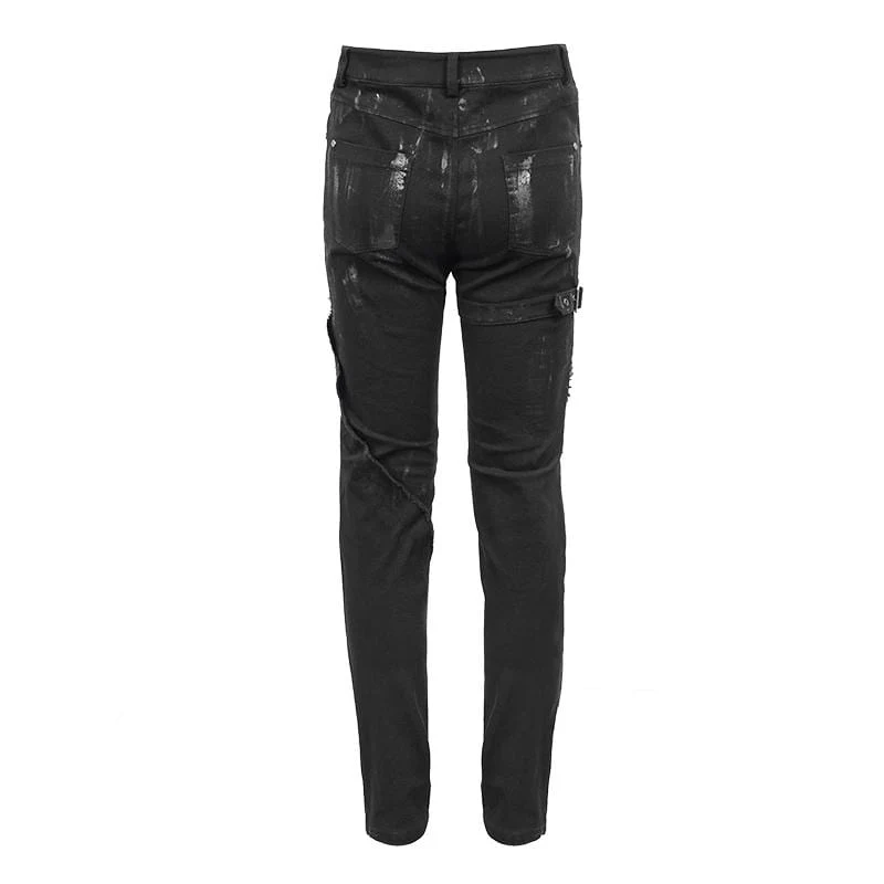 Herren Punk Ropes Tattered Hosen