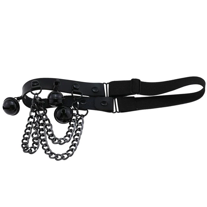 Damen Gothic Chain Leg Harnesses mit Tinkle Bell