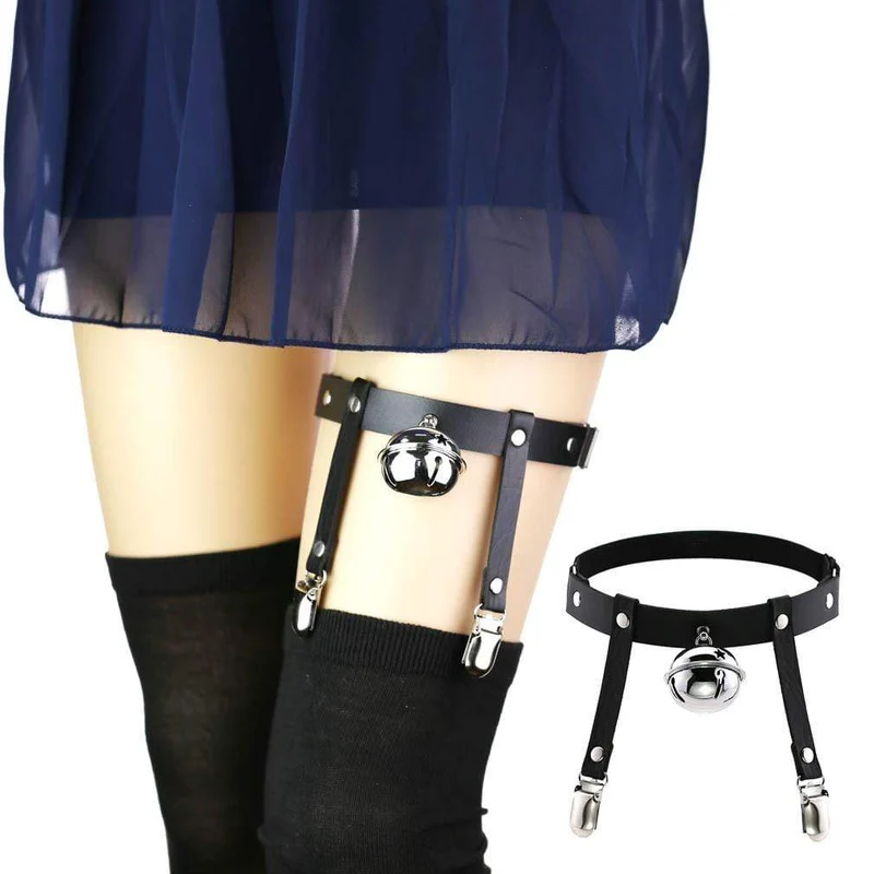 Damen Gothic Kunstleder Bein Geschirre