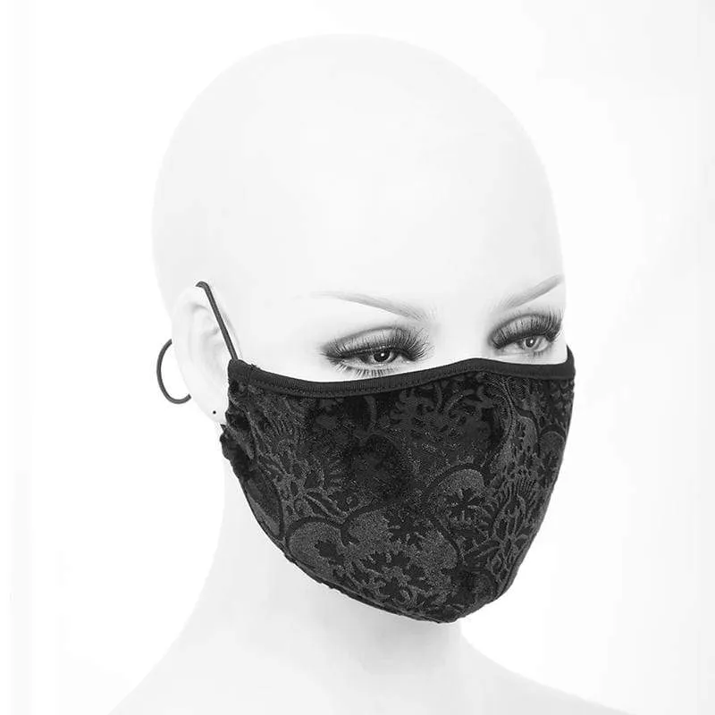 Frauen Gothic Solid Jacward Masken mit Einweg-Filtereinsatz XNUMXer-Set