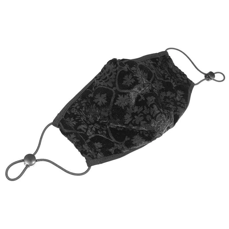Frauen Gothic Solid Jacward Masken mit Einweg-Filtereinsatz XNUMXer-Set