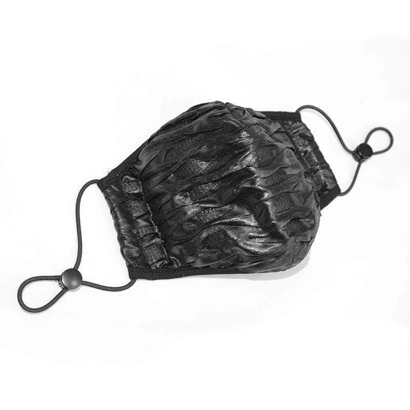 Unisex Gothic Solid Smooth Fold Masken mit Einwegfiltereinsatz XNUMXer-Set
