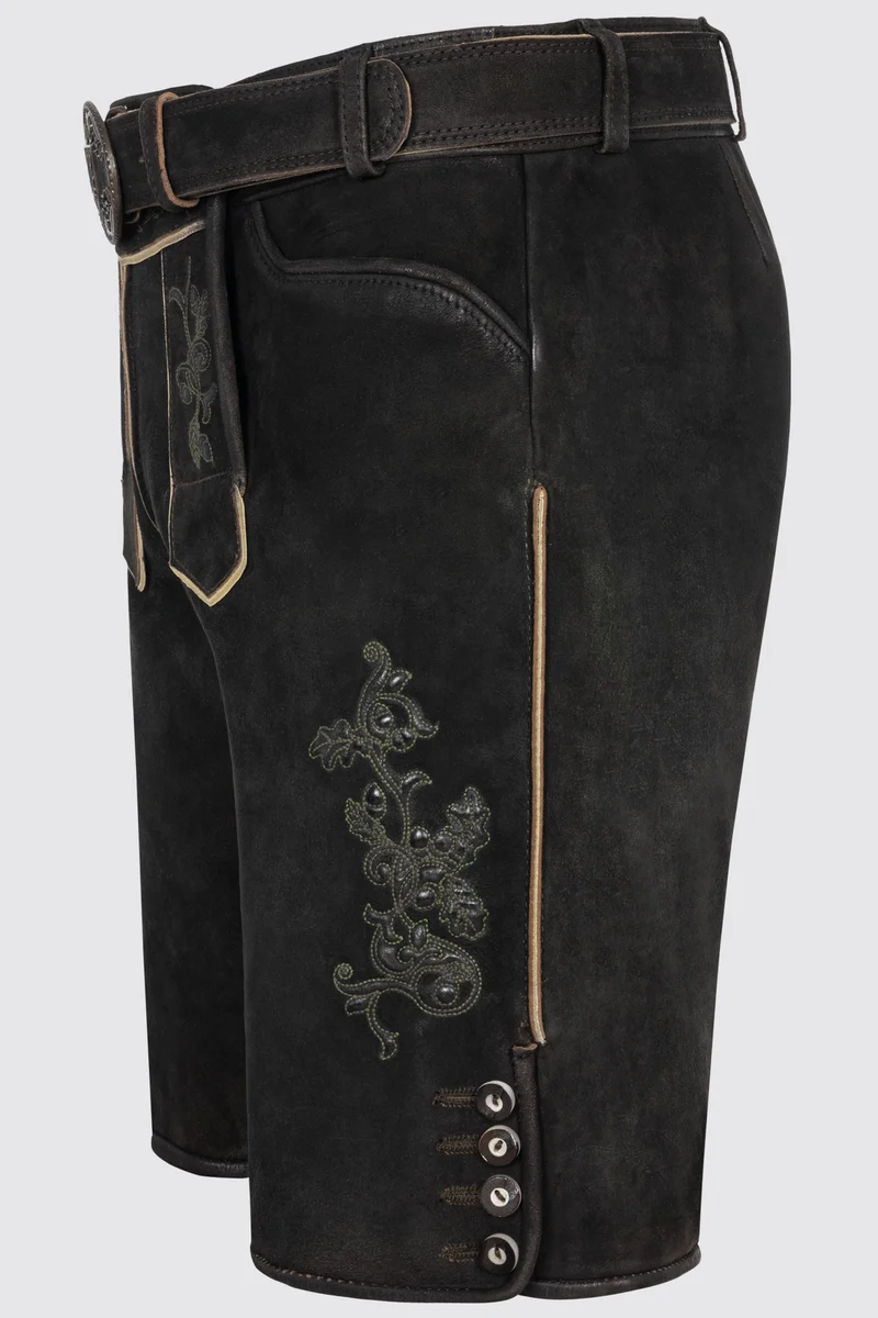 Herren Lederhose CAELIUS % mit Gürtel - Krüger Buam - 963769-000-0076