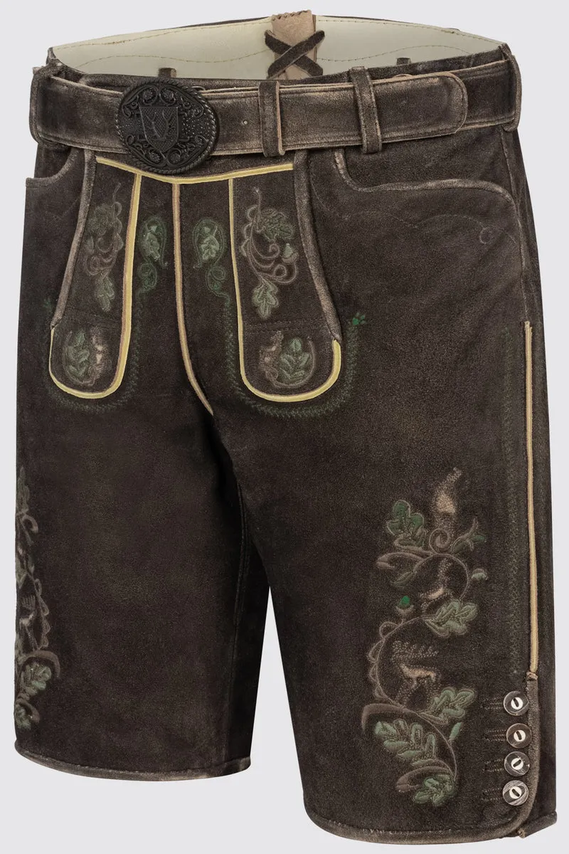 Herren Lederhose ADREON mit Gürtel - Krüger Buam - 961969-000-0076