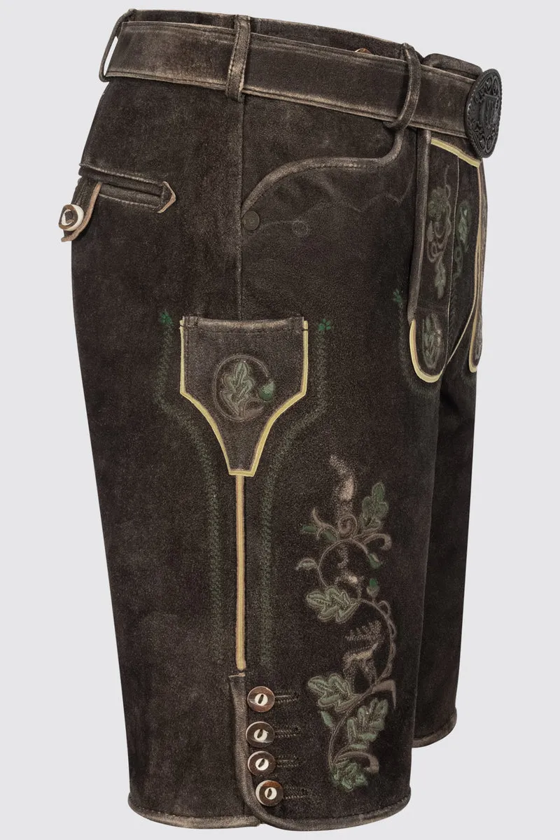 Herren Lederhose ADREON mit Gürtel - Krüger Buam - 961969-000-0076