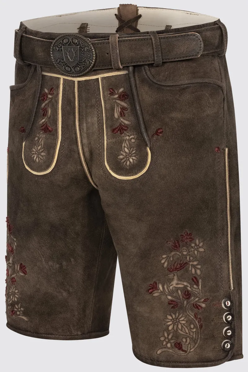 Herren Lederhose OLIVIER mit Gürtel - Krüger Buam - 961669-000-0076