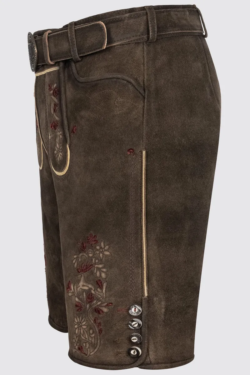 Herren Lederhose OLIVIER mit Gürtel - Krüger Buam - 961669-000-0076