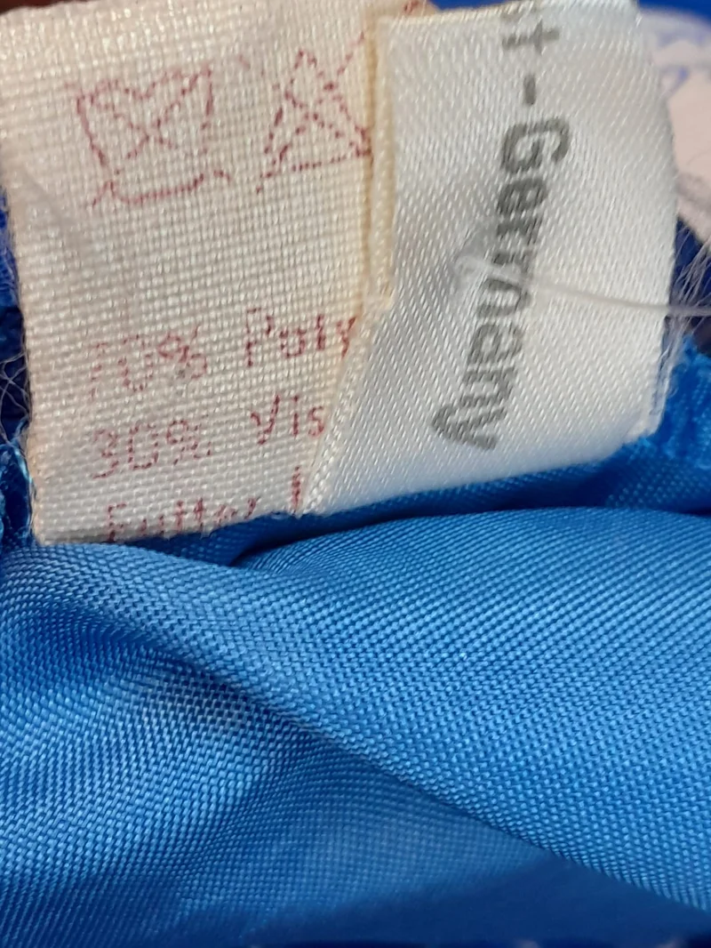 Vintage Bühnenkleid Blau – Theaterkostüm 70er Jahre Maxikleid Gr. 34 True Vintage