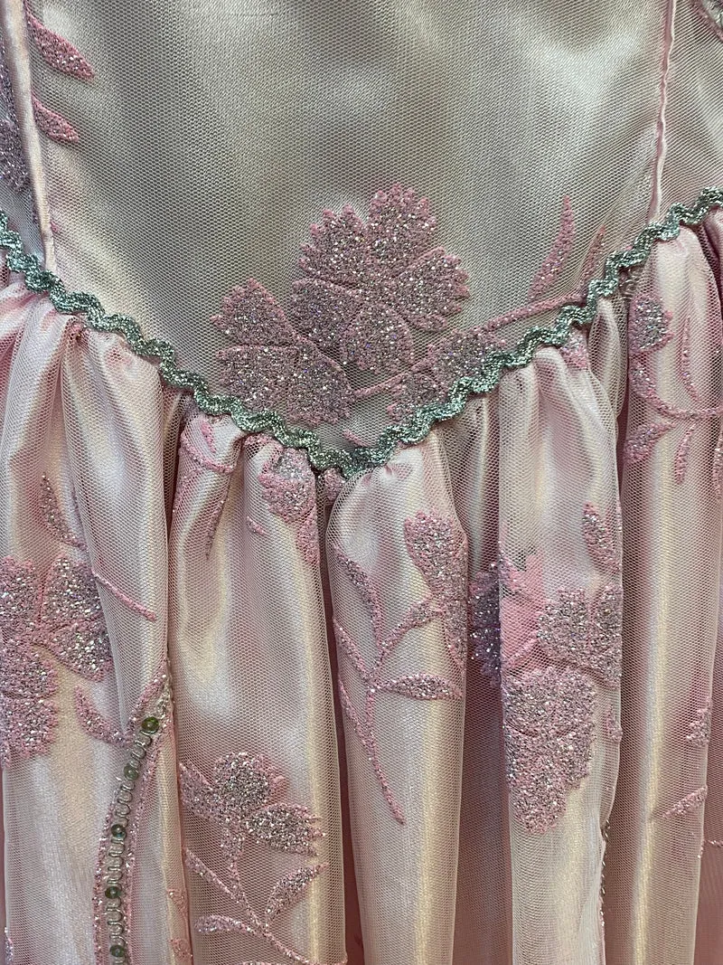 Vintage Theater Ballkleid Rosa – Bühnenkostüm Operette Gr. 38