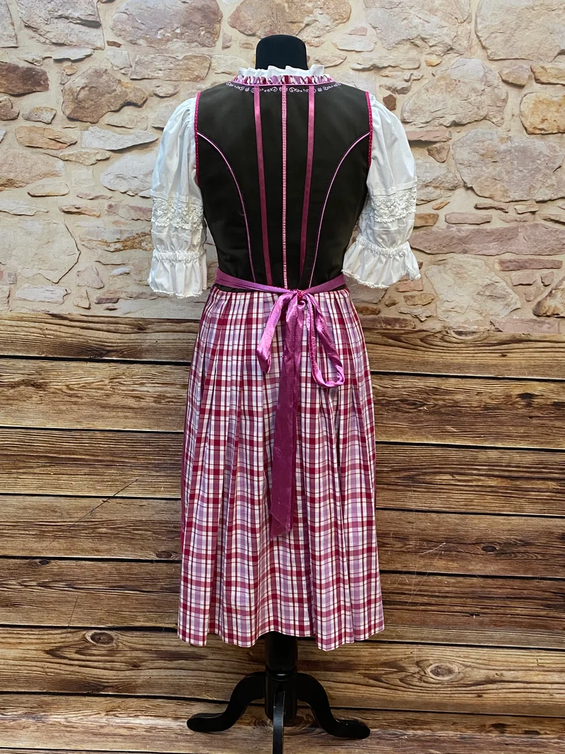 Vintage Dirndl schwarz rot - Gr.36