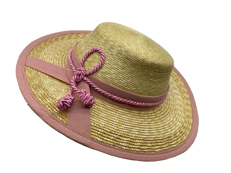 Trachtenhut Dirndlhut Lembert Miesbacher Stroh natur rose