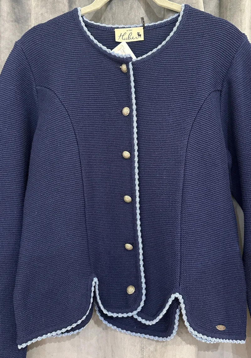 Trachten Dirndl Strickjacke Huber Mode Voni marine jeans