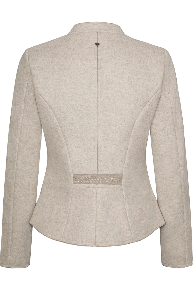 Damen Trachtenblazer in Walkoptik mit Stretch - creme