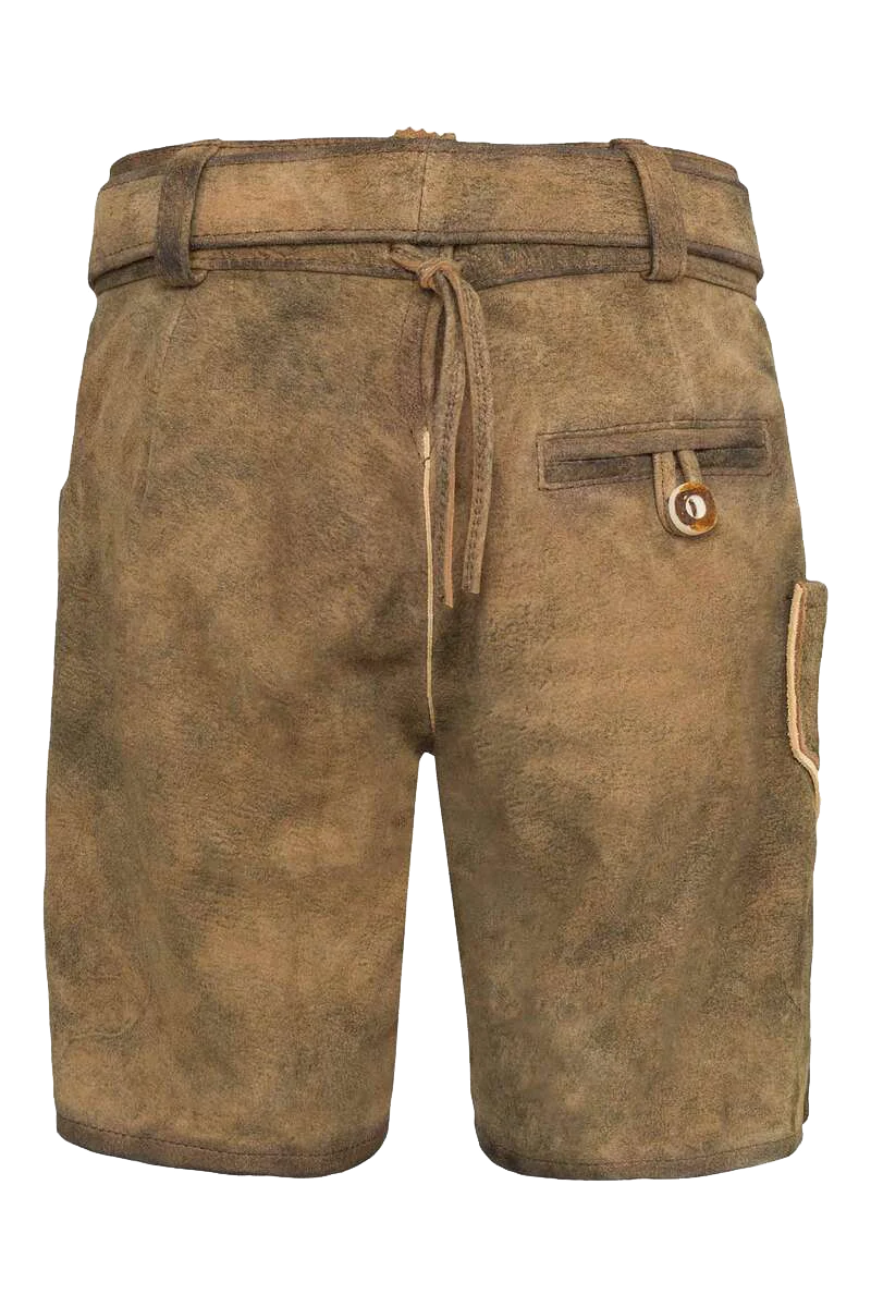Kinder Trachten FCB-Lederhose kurz mit Gürtel
