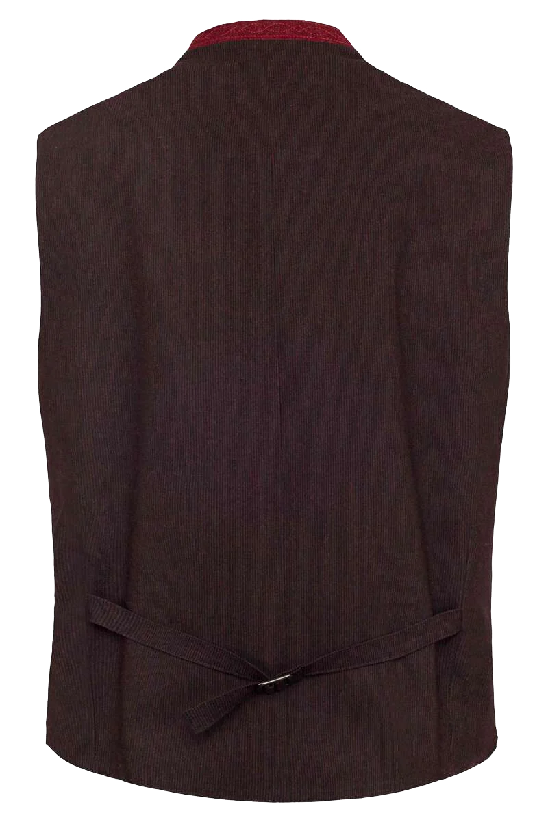 Herren Stretch Trachtenweste Slim fit gemustert