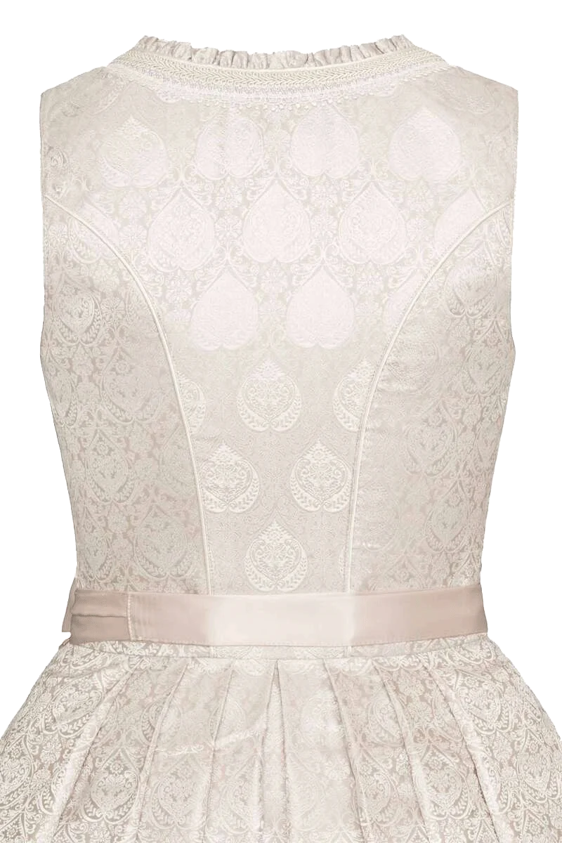 Mini-Dirndl mit transparenter Schürze und Perlen