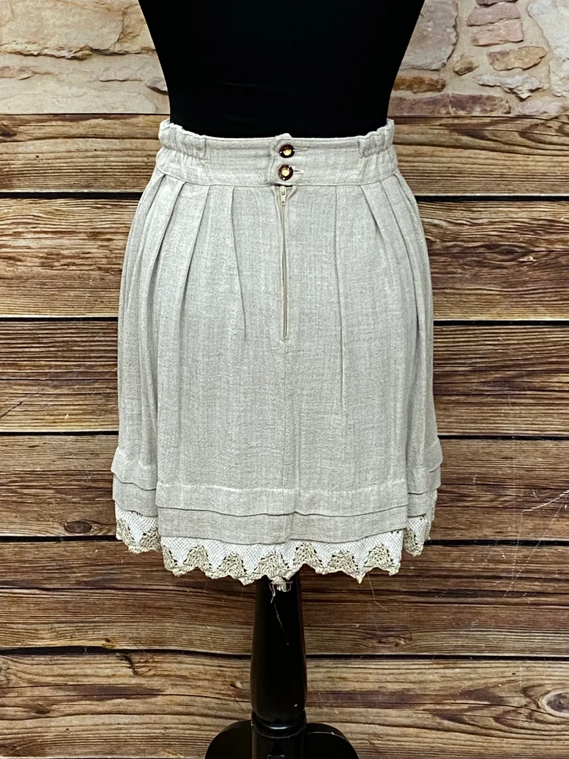 Damen Trachtenrock – Beige - Größe 32