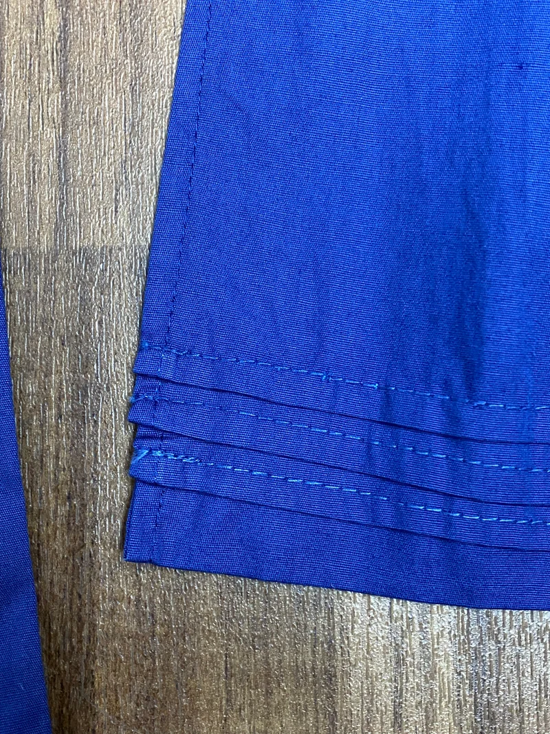 Vintage Dirndlschürze blau - Baumwoll-Mischgewebe, kurz