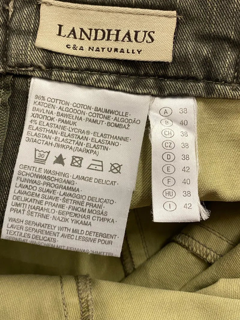 Damen Trachtenrock im Jeans-Look von Landhaus – Grün/Grau, Größe 38
