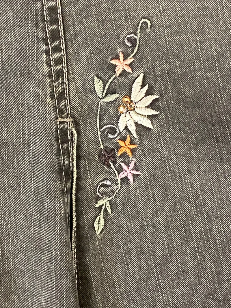Damen Trachtenrock im Jeans-Look von Landhaus – Grün/Grau, Größe 38