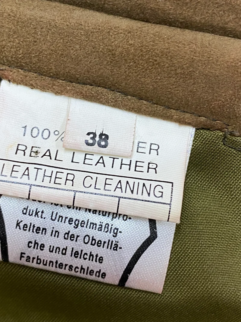 Trachtenmieder Damen Größe 38 – Echtleder, braun/grün, mit Stickerei