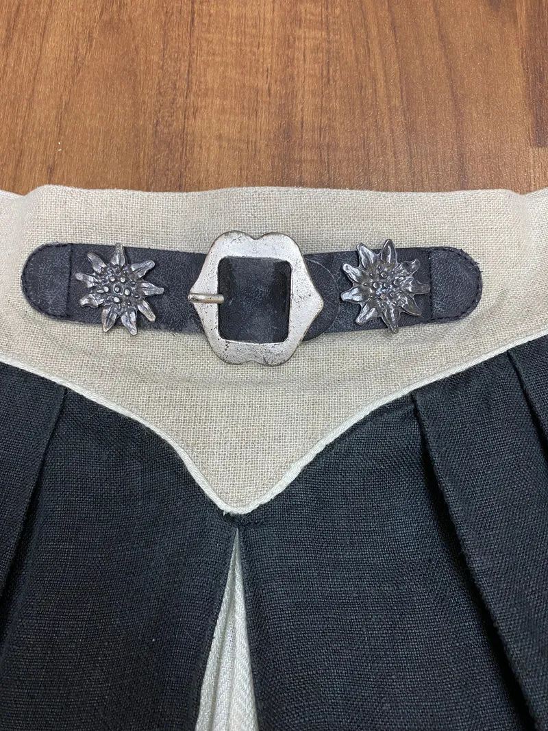 Damen Trachtenrock – Beige Schwarz - Landhausstil - Größe 40