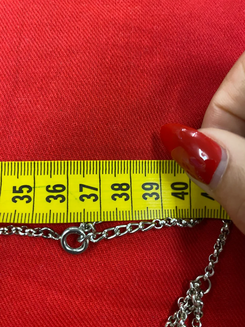 Vintage Trachtenkette silber - Edelweiß-Motiv