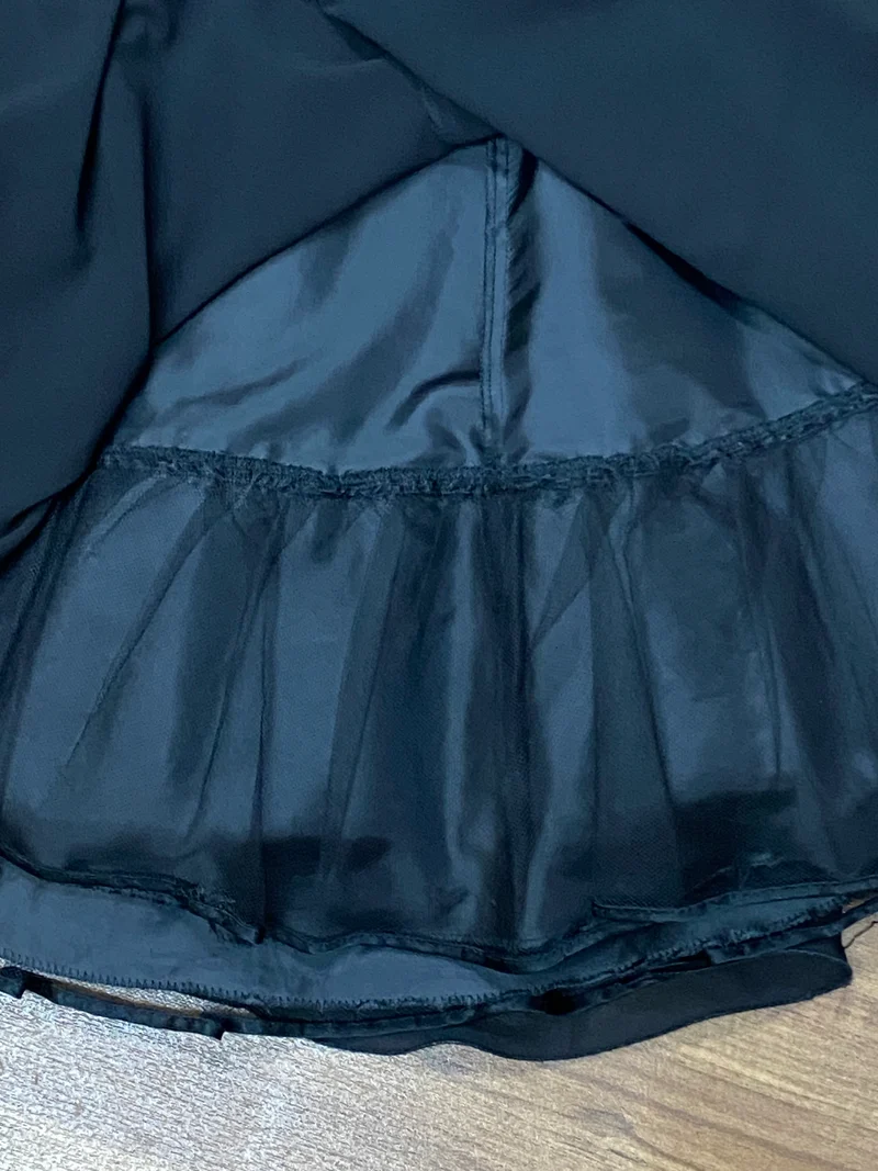 Vintage 50er Jahre Tellerrock Schwarz Rockabilly Petticoat Stil Gr. 34