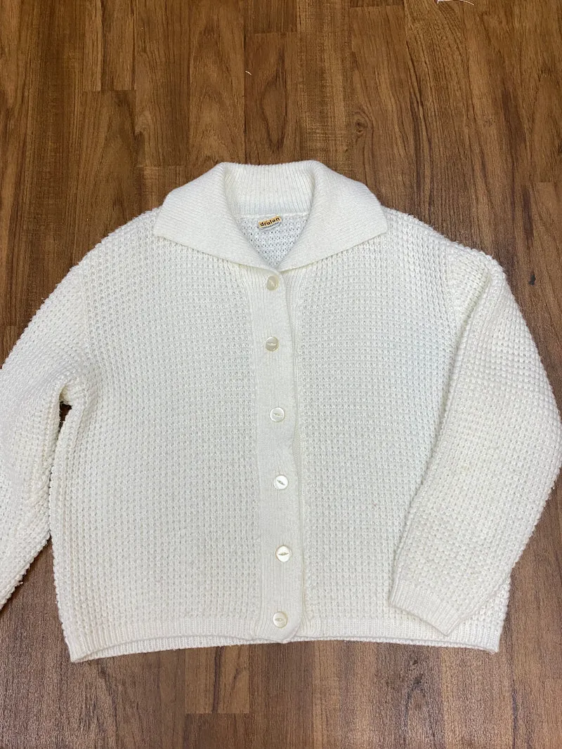Strickjacke Vintage creme