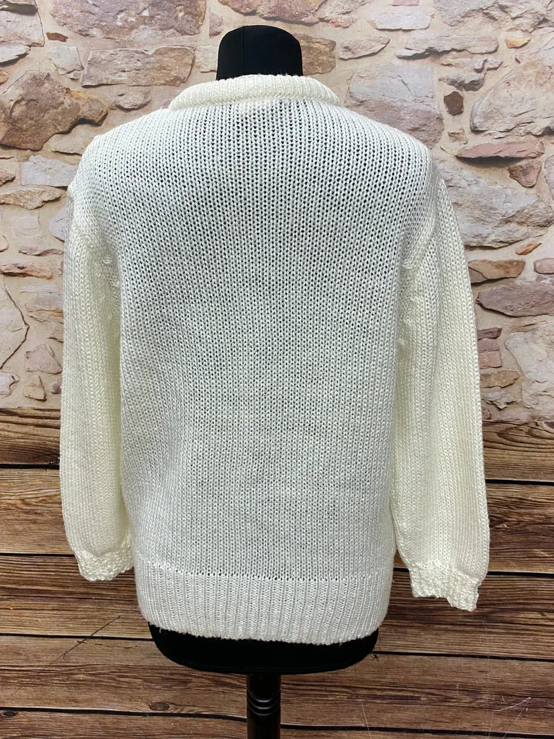 Vintage Strickjacke creme - Gr.40