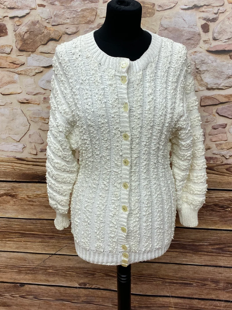 Vintage Strickjacke creme