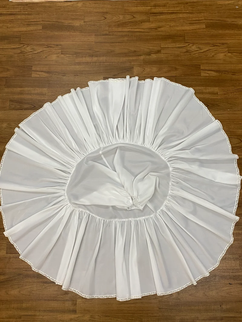 Vintage Petticoat weiß lang 50er Jahre Unterrock Tellerrock Gr. 36–40