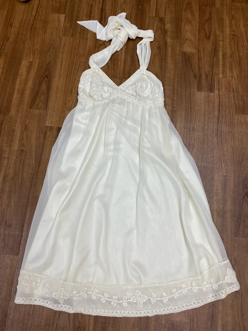 Sommerkleid Boho Creme Gr.36