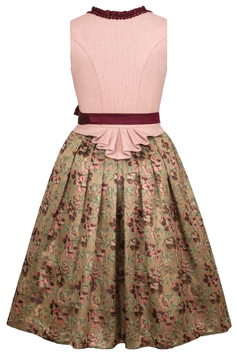 Midi-Dirndl mit Schößchen und Blumenmuster
