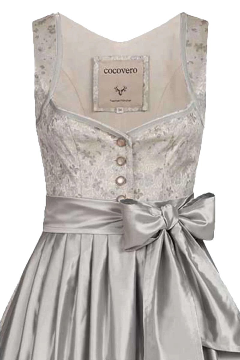 Dirndl herzförmiger Ausschnitt Blumenmuster