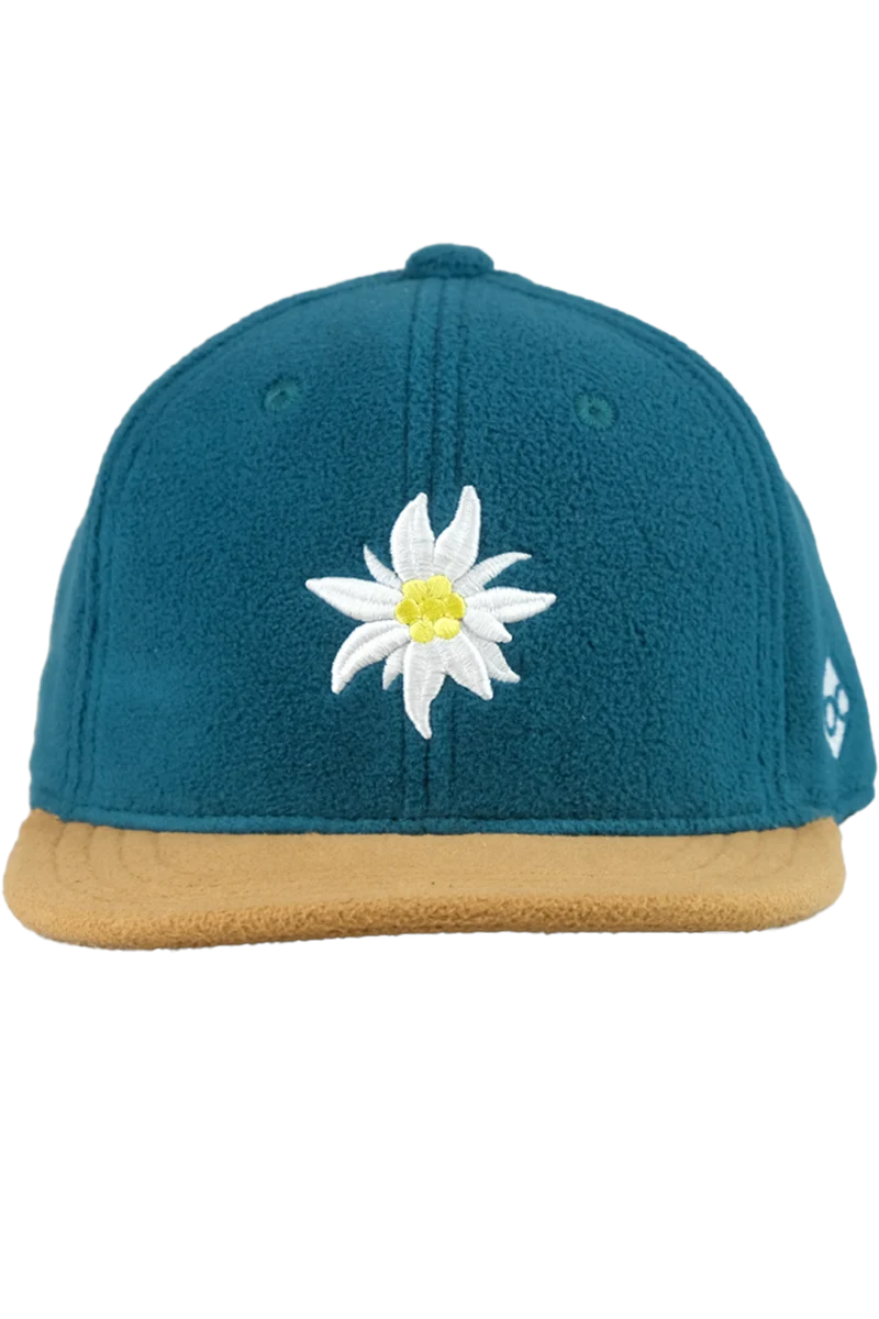 Kinder-Cap aus Fleece mit Edelweiß-Stickerei