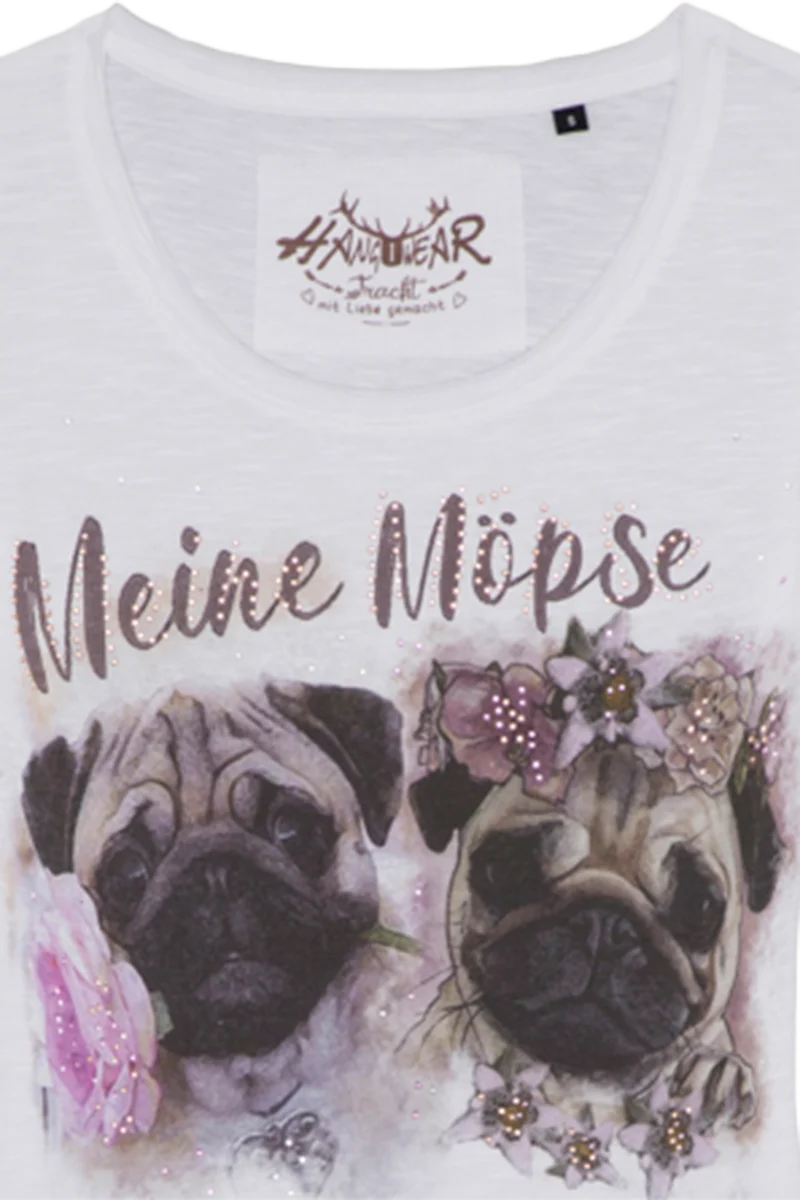 Damen T-Shirt mit Hundemotiv