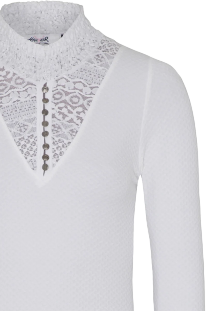 Damen Trachtenbody hochgeschlossen mit Spitze