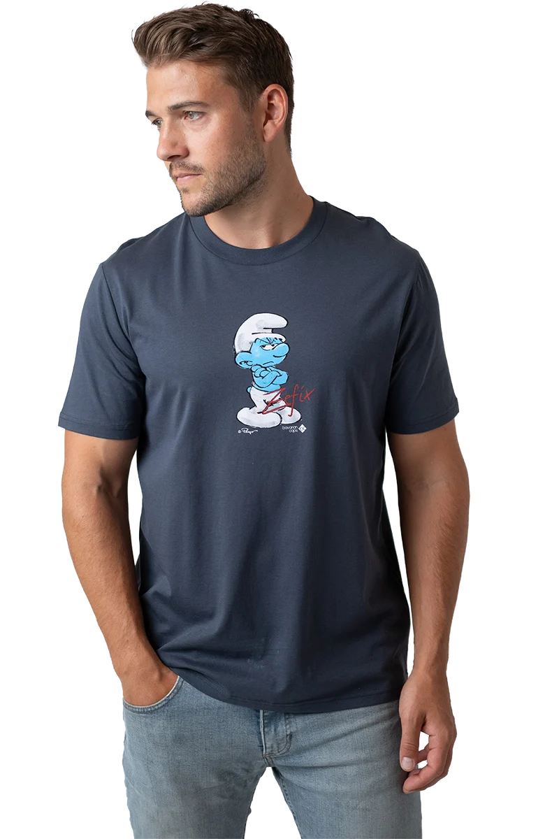 Herren T-Shirt mit Schlumpf-Aufdruck