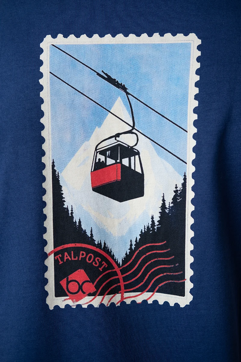 Herren T-Shirt mit Gondel-Stickerei und Druck