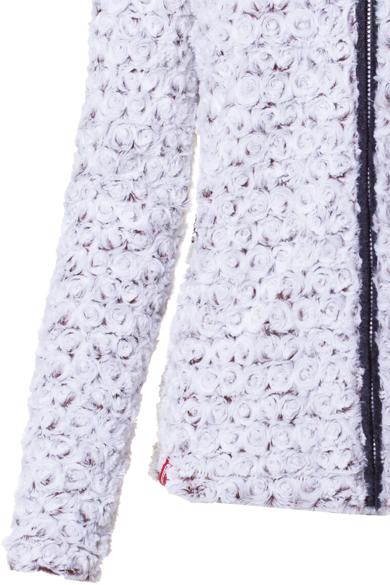 Damen Plüschjacke mit Rosenstruktur
