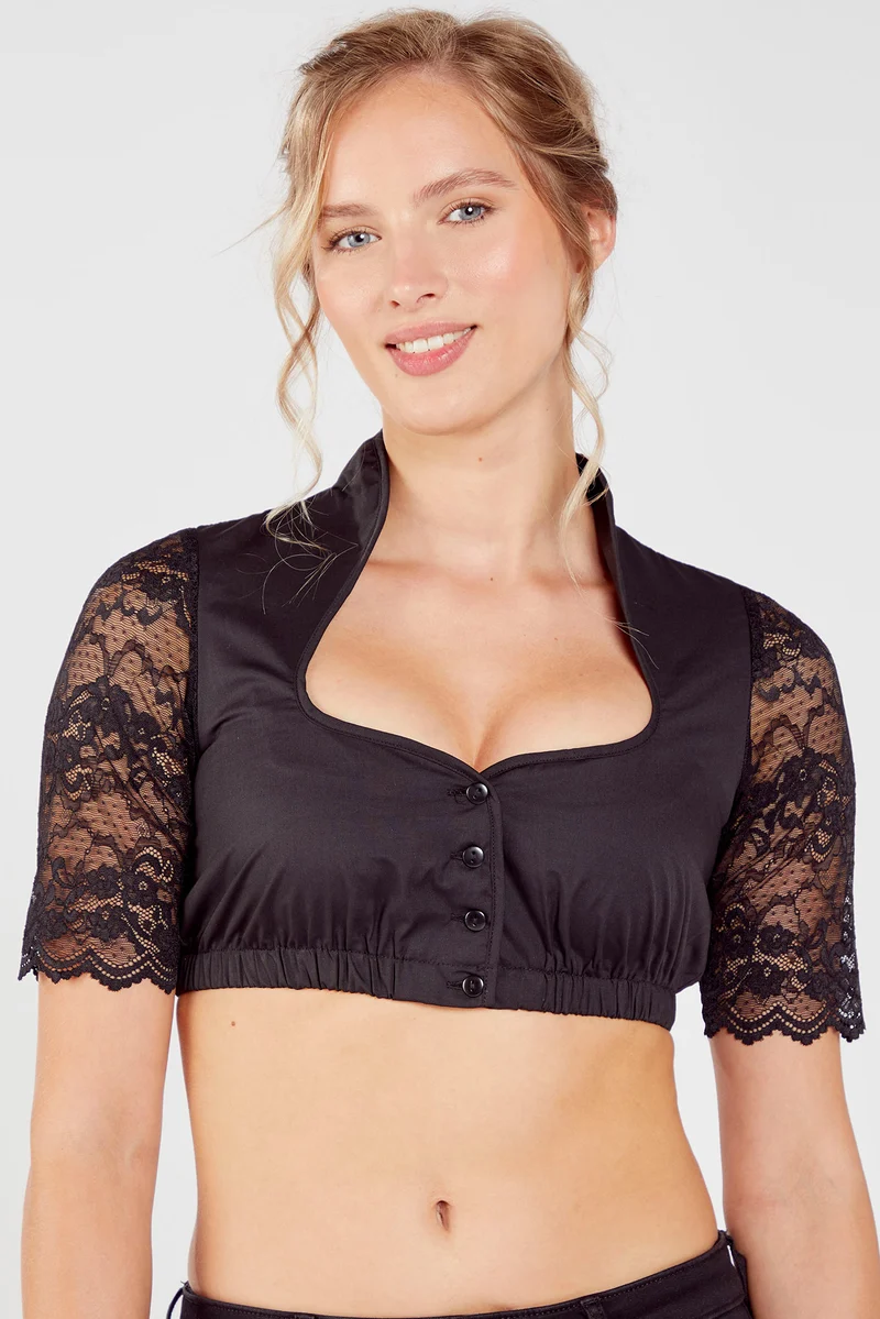 Dirndlbluse Elena schwarz