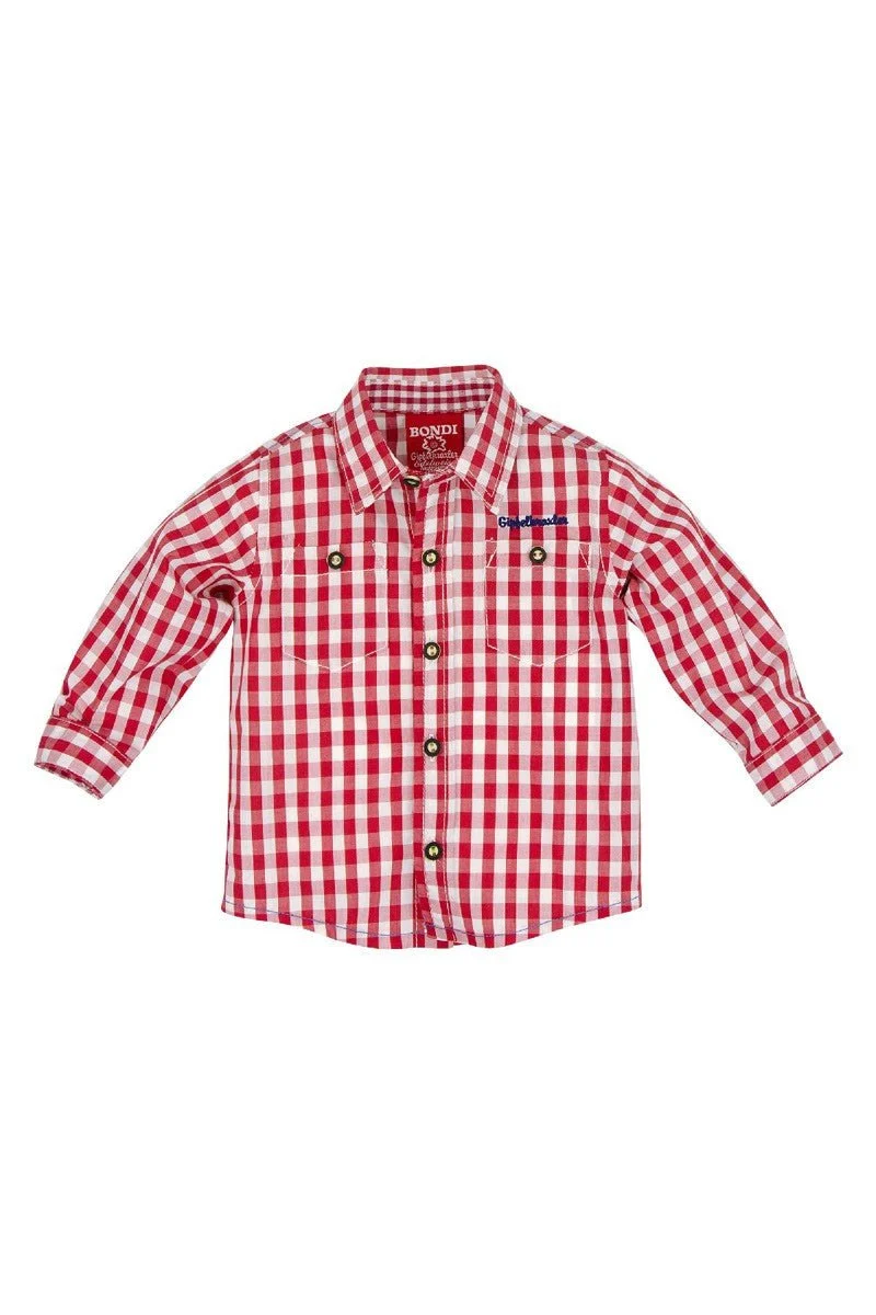 Kinder Karohemd rot