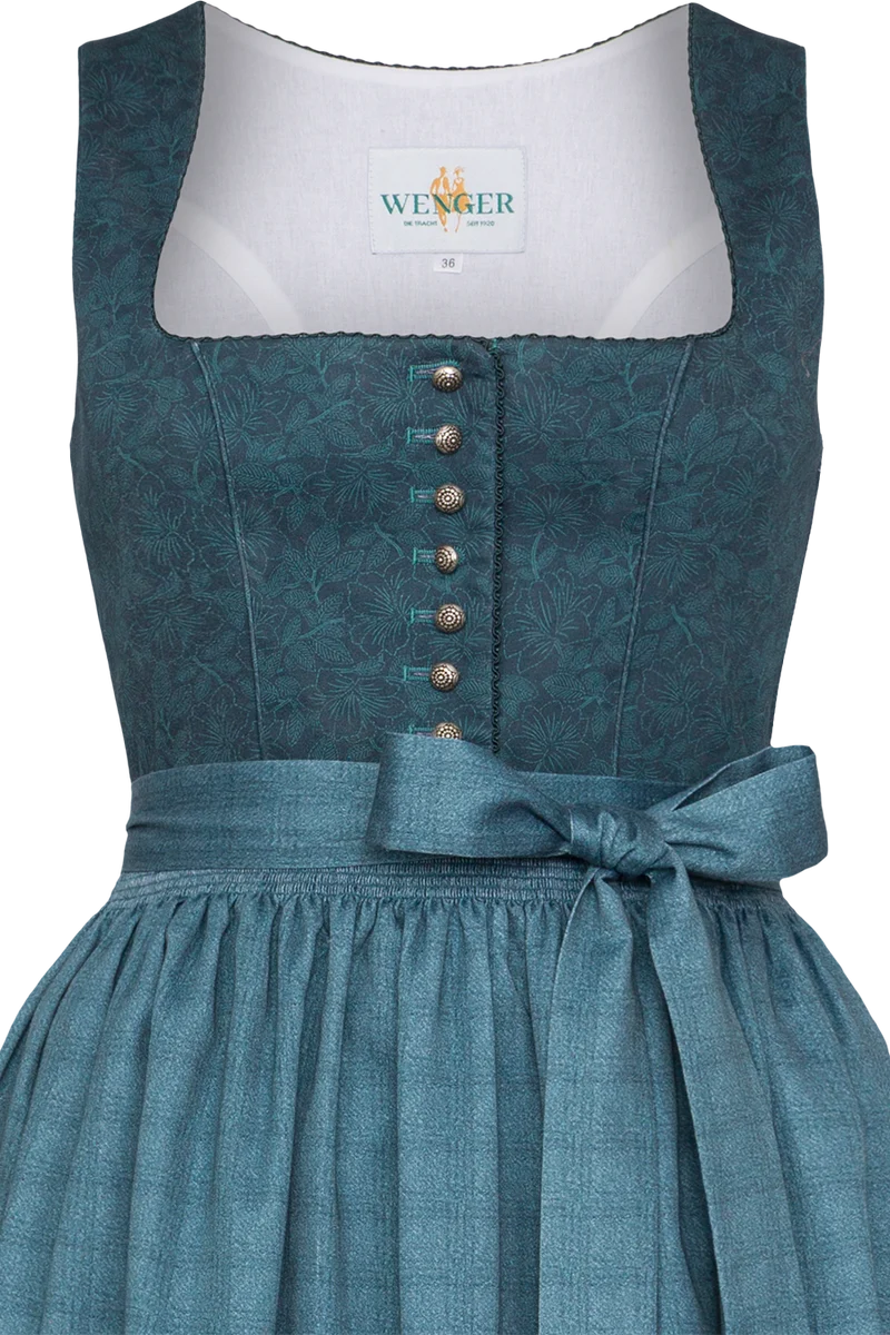 Langes Baumwolldirndl mit Blumenmuster