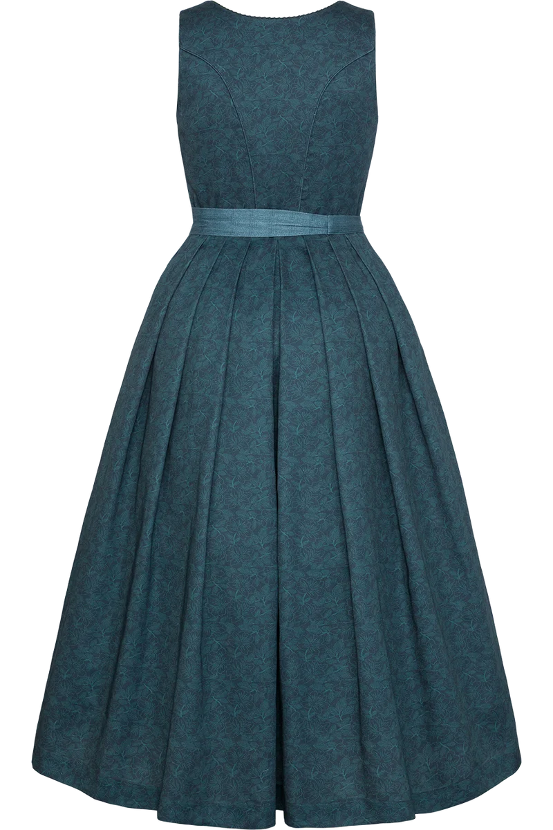 Langes Baumwolldirndl mit Blumenmuster