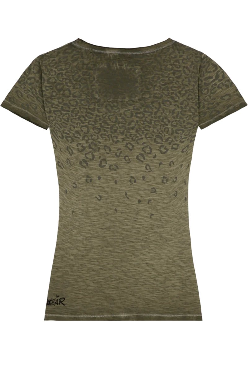 Damen T-Shirt mit Hirschkopf-Aufdruck