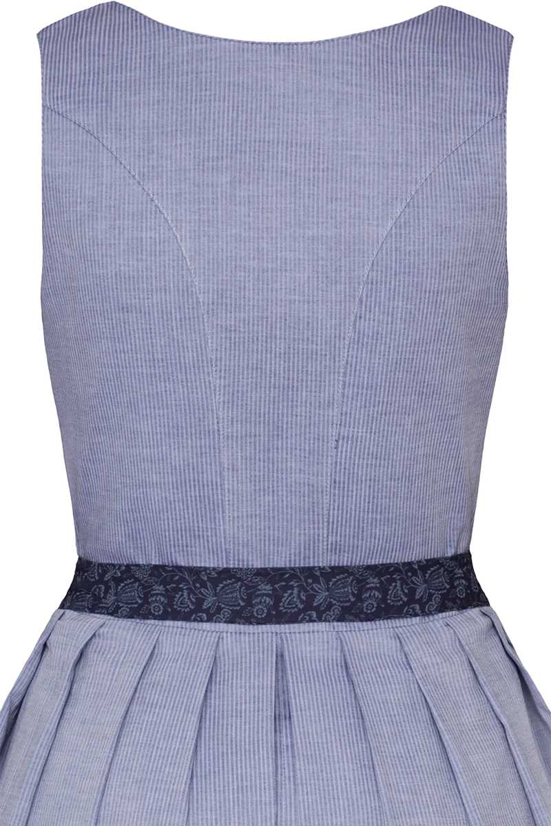 Dirndl lang gestreift mit floraler Schürze