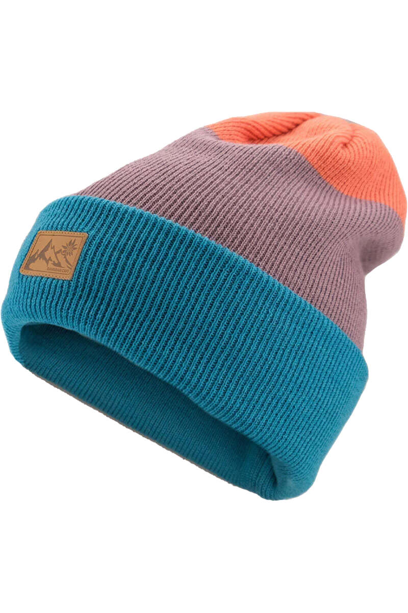 Long-Beanie Unisex mit Lederpatch