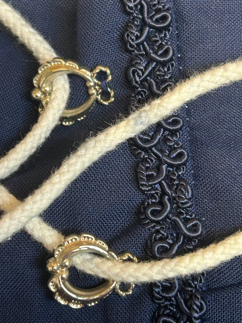 Vintage Dirndl dunkelblau rosa - 3-teilig, Gr. 44