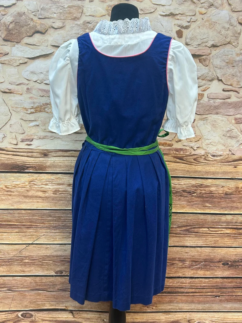 Vintage Dirndl blau grün - 3-teilig, Gr. 42